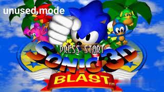 [UNUSED MODE] Sonic 3d Blast unused and prototype showcase