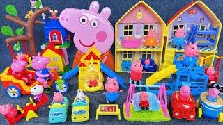 10 Minutes Satisfying with Unboxing Peppa Pig Villa Set，Playground Toys Collection Review | ASMR