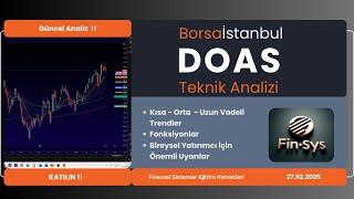 Doas Doğuş Otomotiv Hisse Senedi Alım Satım Stratejileri Nasıl Olmalı?Doas Borsa Hisse Analizi Yorum