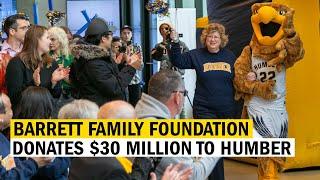 Barrett Family Foundation Donates $30 Million to Humber College