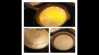 Testing New Field Company Cast Iron No. 6 Skillet Cooking an Omelet From Start To Clean-up!