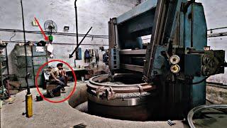 ये दो बंदे चला रहे थे ये vtl lathe machine  | heavy duty vertical lathe machine | biggest machine