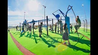 Outdoor Multi-Station Fitness Equipment For Calisthenics And Team Training