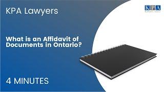 What is an Affidavit of Documents?