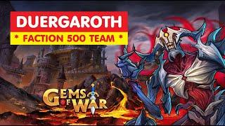 Gems of War DUERGAROTH Faction 500 Delve Guide and Best Team! Easy pure strategy!