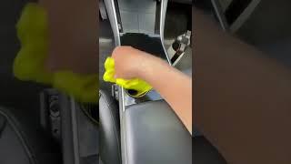 Cleaning a Tesla centre console  #shorts #car #satisfying #detailing  #viral