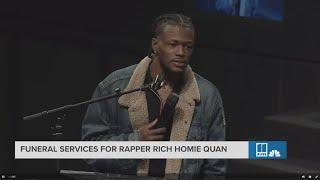 DC Young Fly remembers Rich Homie Quan at Celebration of Life service