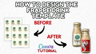 How to edit my 9.5 oz Frappe Drink Wraps template in Canva | Step-by-Step Tutorial