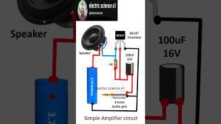 I Built The World's Simplest Amplifier Circuit#Simple Amplifier Circuit #shorts #amplifier#