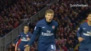 Andrei Arshavin's 31 goals for Arsenal