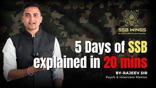 5 Day SSB Interview Process with Full Explanation 2024 in 20 mins (Complete SSB Interview Procedure)