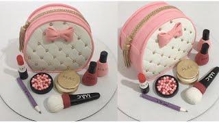 3D Makeup Bag Cake Decorating Idea | Creative & Tasty Edible Cosmetic Beauty Palette Cake!