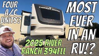 RV with BIGGEST A/C (4 A/C Units) 2025 River Ranch 394FLL | 14' Loft!?