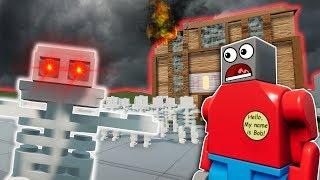 HAUNTED SKELETON ARMY TAKES OVER LEGO CITY! - Brick Rigs Roleplay Gameplay - Scary Lego Jobs