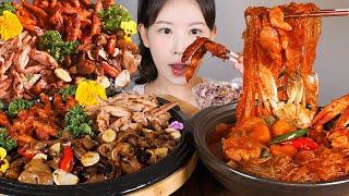 닭 파티닭 닭목살소금구이, 양념구이, 순살닭볶음탕 직화돼지곱창 먹방 Chicken special  [eating show] mukbang korean food