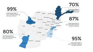 Afghanistan Map Template: Afghanistan PowerPoint maps for presentation