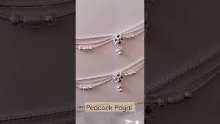 peacock silver payal  latest new design silver payal