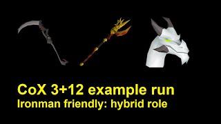 OSRS: 3+12 CoX example run (hybrid role)