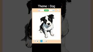 Speed Draw Challenge - Drawing a dog in Roblox #roblox #art #drawing #painting #illustration #shorts