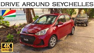 Seychelles driving around islands Mahe and Praslin 4K