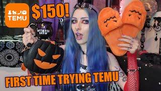 $150 TEMU UNBOXING HAUL & REVIEW  | Spooky Gothic Witchy Clothing, Accessories, Decor & More!