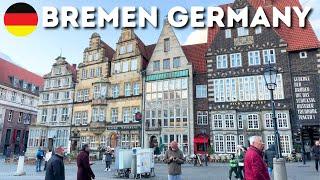 Beautiful German Medieval City Bremen Walking Tour  4K/60fps HDR (With Captions)