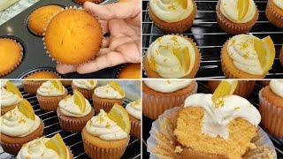 Orange Cupcakes Recipe with Cream Cheese Icing | Super Soft Orange Cupcakes with Cream Cheese