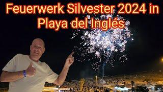 Feuerwerk Silvester 2024/Neujahr 2025 in Playa del Ingles auf Gran Canaria