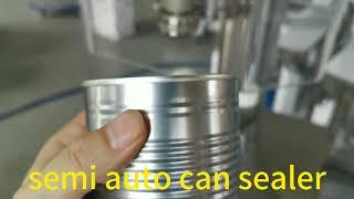 Máquina selladora de latas semiautomática, máquina de peche de latas