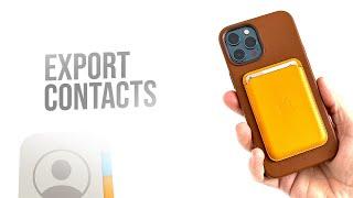 How to Export Your iCloud Contacts (tutorail)