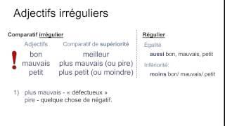 Le comparatif