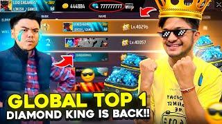 Diamond King Is Back With 1 Million Diamonds Global Top 1 Garena Free Fire