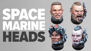 How to Paint Space Marine Heads