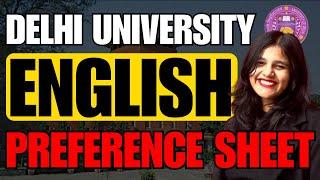 Delhi University FREE Preference listBA(H) ENGLISH | BY Hansraj Student