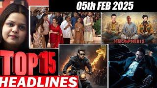 Top 15 Big News of Bollywood | 5th  FABURARY 2025 | Salman Khan , Ramayana, Sunny Deol, Amir Khan