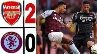 Arsenal vs Aston Villa 2-0 | Highlights | Thomas Partey Goal ,Trossard Goal | premier league 24/25