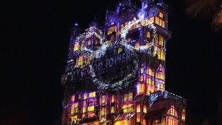 Sunset Seasons Christmas Projections on Disney’s Tower Of Terror