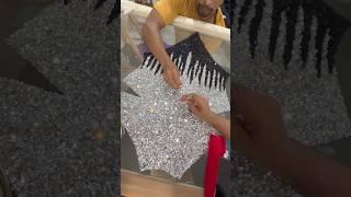Hand embroidery gown making #manufacturing #dress #fashion #handembroided #embrioderywork