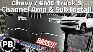 2019 - 2025+ Chevy / GMC Truck 5 Channel Amp & Sub Install (Bose Bypass)