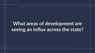 What areas of development are seeing an influx across Wyoming?