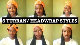 6 EASY STYLES OF TURBANS/ HEADWRAP/Being Sharuah