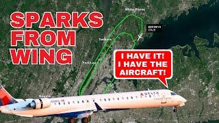 WING STRIKE on Landing at LaGuardia Go Around | Delta CRJ-900