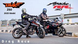 TVS Apache RR 310 Vs Duke 250 | Drag Race