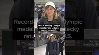 Katie Ledecky returns to the U.S. following Paris Olympics  | NBC 7 San Diego