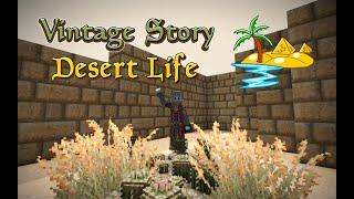 Vintage Story Desert Life Ep 115: Building Walls and Decorative Landscaping