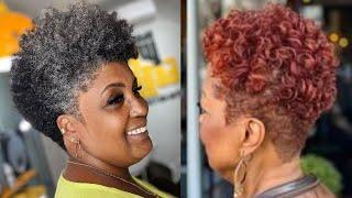 20 Natural Hair Styles for OLDER African American Women That Are Professional For The Workplace 2024