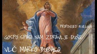 Vlč Marko Bubalo Gospo Spasi Nam Zdravlje Duše(propovijed 15.08.2024.g.)