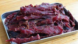 Pork can also be dried at home. The ingredients are simple and the same as beef jerky