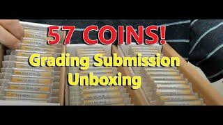 57 Coin Grading Submission Unboxing Reveal! ANACS Graded