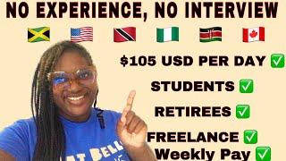 $105 PER DAY | NO INTERVIEW | NO EXPERIENCE | MAKE YOU OWN SCHEDULE WORK FROM HOME JOBS